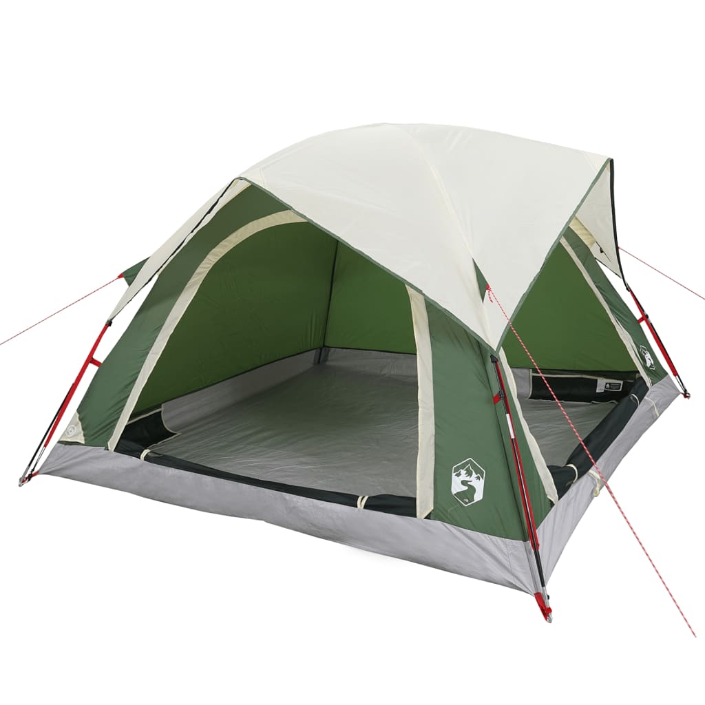 Camping Tent Cabin 4-Person Green Waterproof