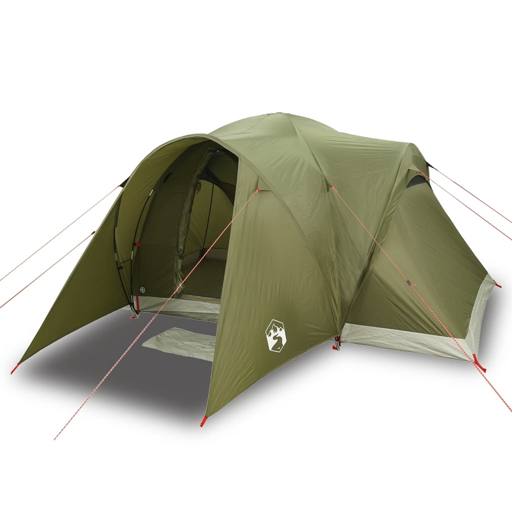 Family Tent Dome 6-Person Olive Green Waterproof