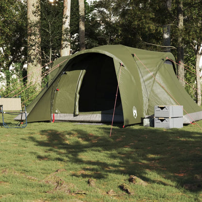 Family Tent Dome 6-Person Olive Green Waterproof