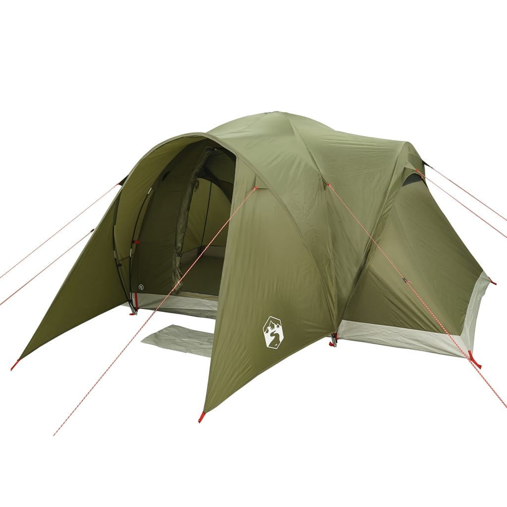 Family Tent Dome 6-Person Olive Green Waterproof