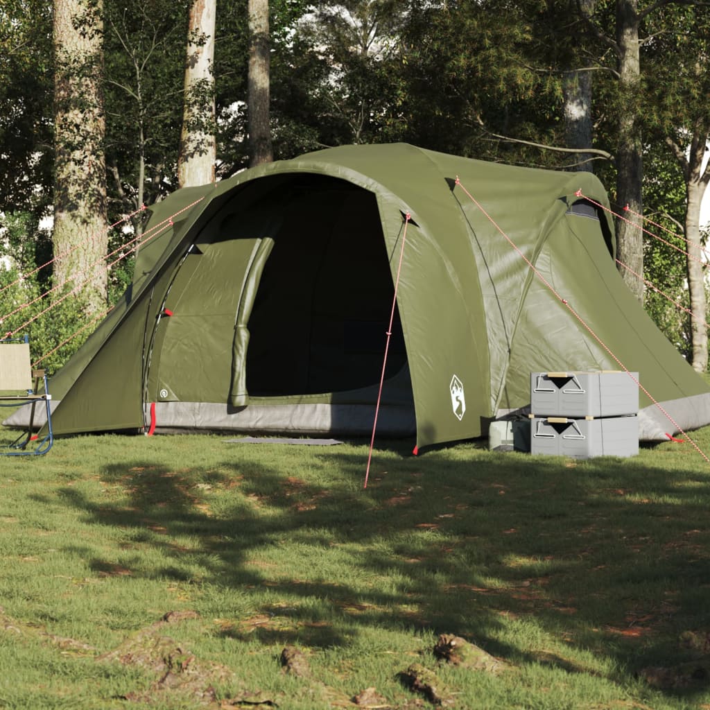 Family Tent Dome 6-Person Olive Green Waterproof