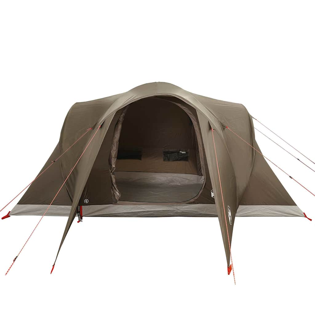 Family Tent Dome 6-Person Brown Waterproof