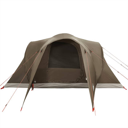 Family Tent Dome 6-Person Brown Waterproof