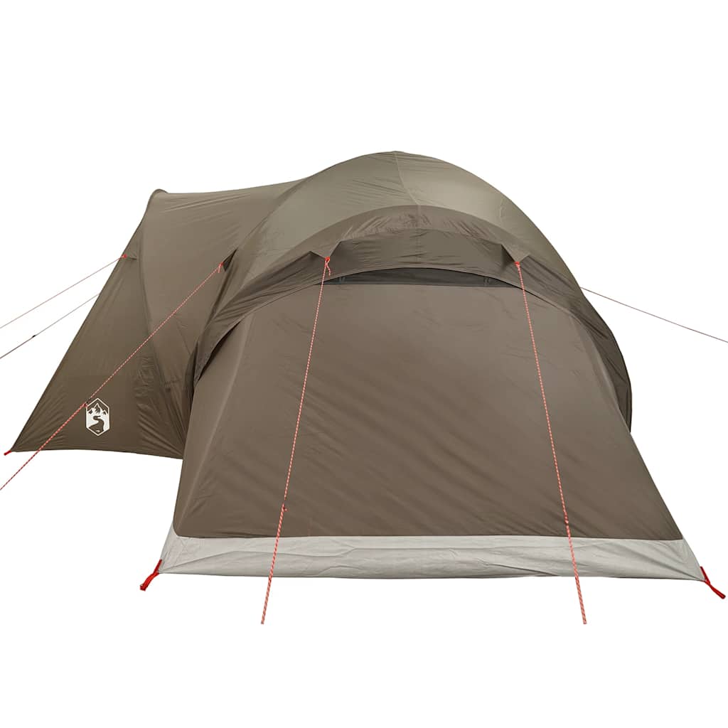 Family Tent Dome 6-Person Brown Waterproof