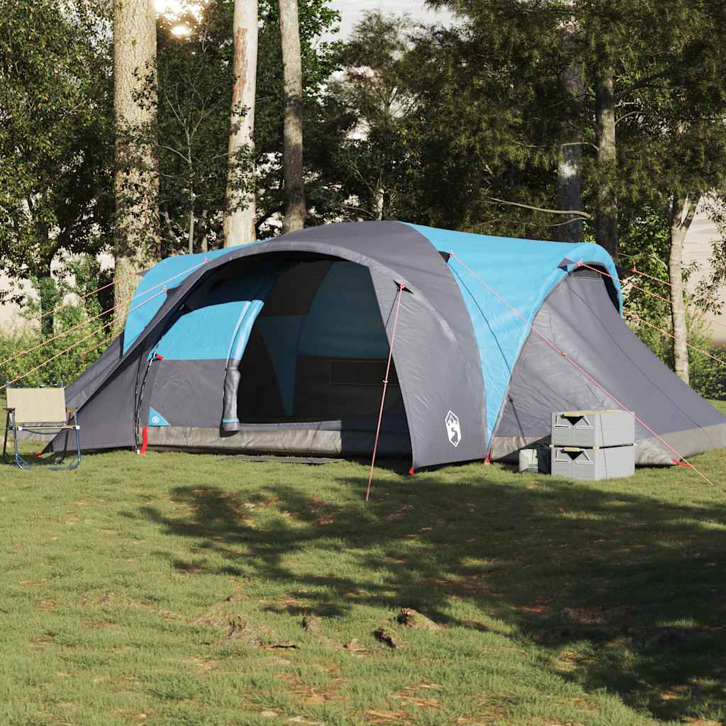 Family Tent Dome 6-Person Blue Waterproof