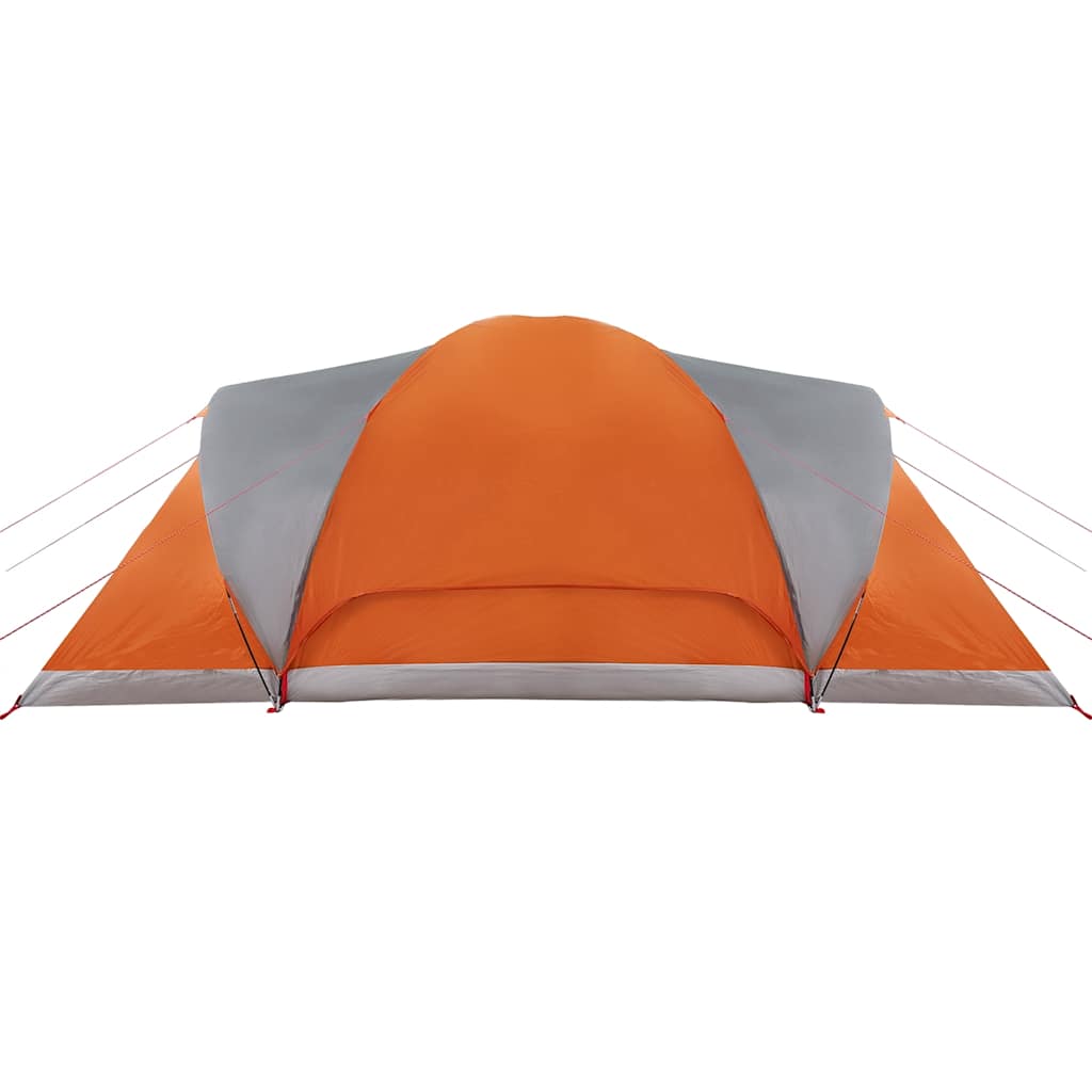 Family Tent Dome 6-Person Grey and Orange Waterproof