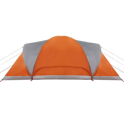 Family Tent Dome 6-Person Grey and Orange Waterproof