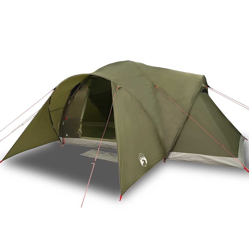 Family Tent Dome 6-Person Olive Green Waterproof