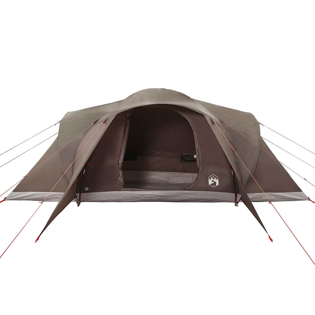 Family Tent Dome 6-Person Brown Waterproof