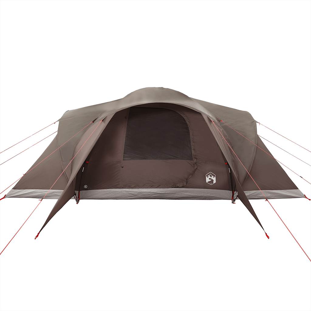 Family Tent Dome 6-Person Brown Waterproof