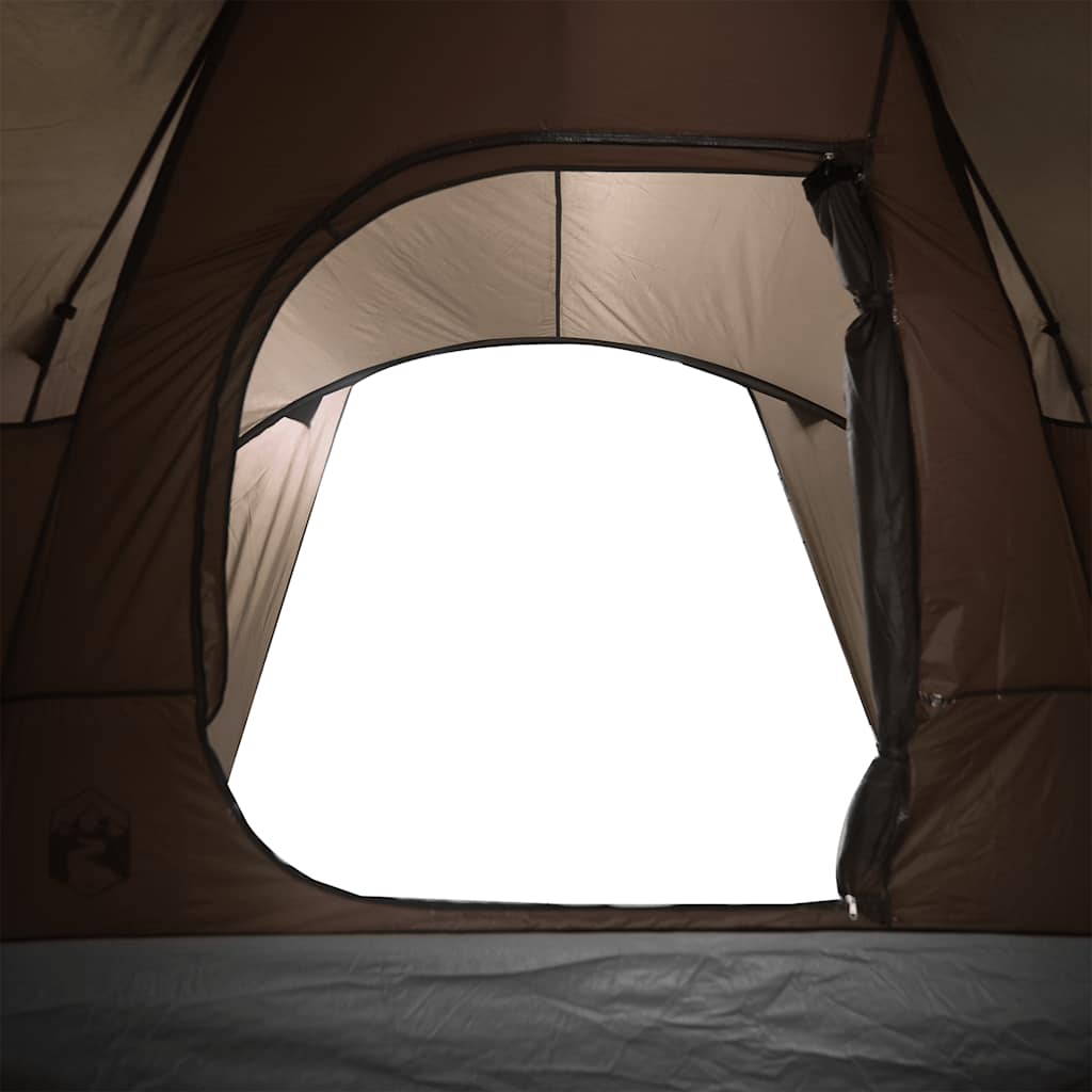 Family Tent Dome 6-Person Brown Waterproof