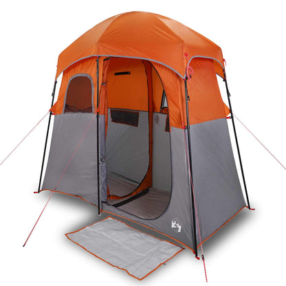 Shower Tent 2-Person Grey and Orange Waterproof