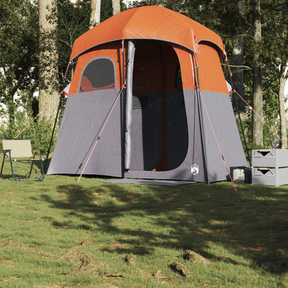 Shower Tent 2-Person Grey and Orange Waterproof