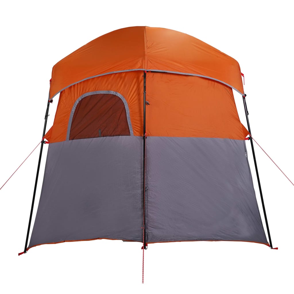 Shower Tent 2-Person Grey and Orange Waterproof