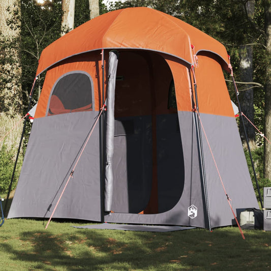 Shower Tent 2-Person Grey and Orange Waterproof