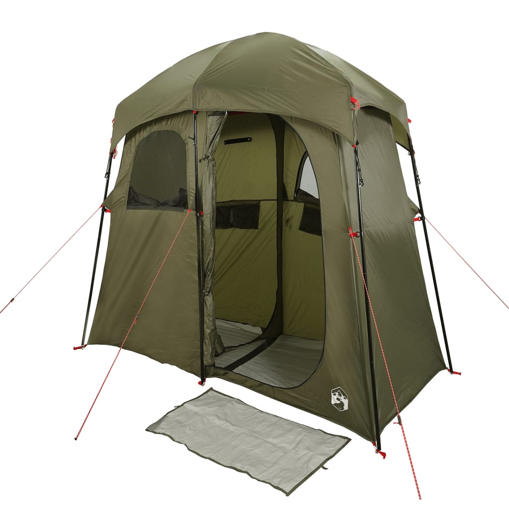 Shower Tent 2-Person Olive Green Waterproof