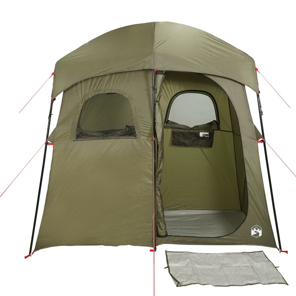 Shower Tent 2-Person Olive Green Waterproof