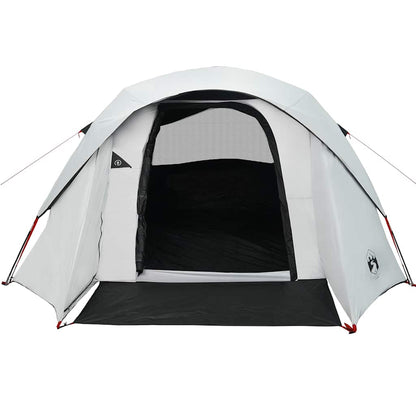 Camping Tent Cabin 4-Person White Blackout Fabric Waterproof