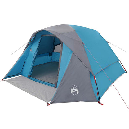 Family Tent Cabin 6-Person Blue Waterproof