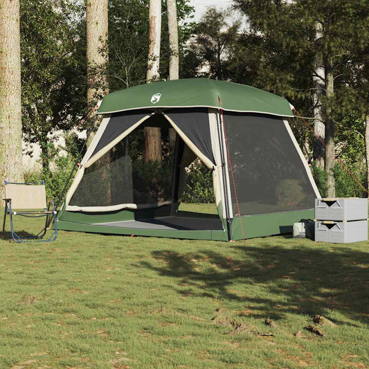 Family Tent Cabin 6-Person Green Waterproof