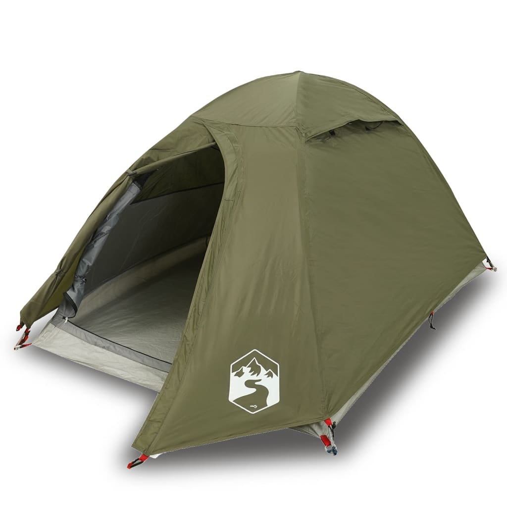 Camping Tent Dome 2-Person Olive Green Waterproof