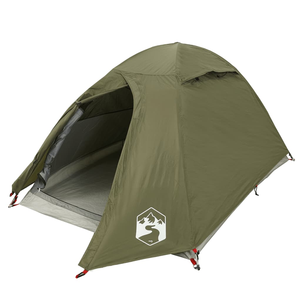 Camping Tent Dome 2-Person Olive Green Waterproof