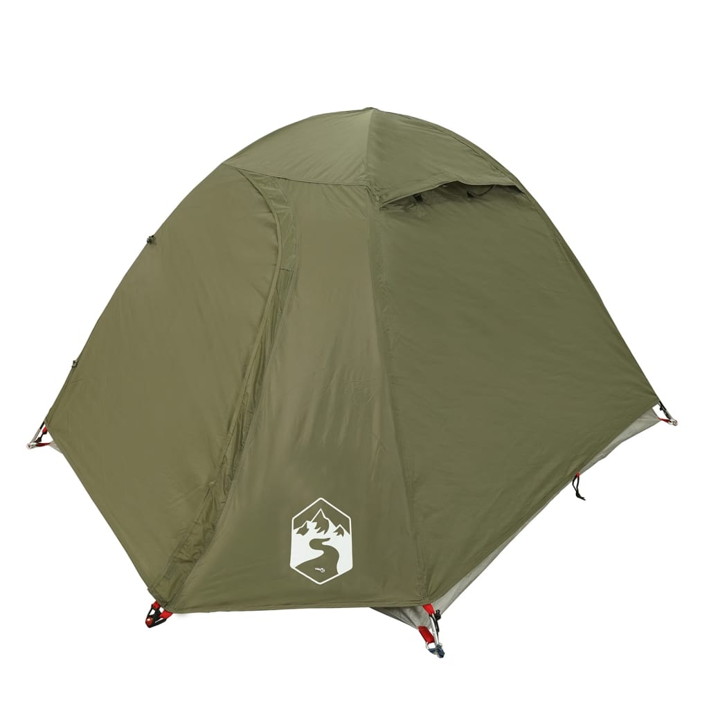 Camping Tent Dome 2-Person Olive Green Waterproof