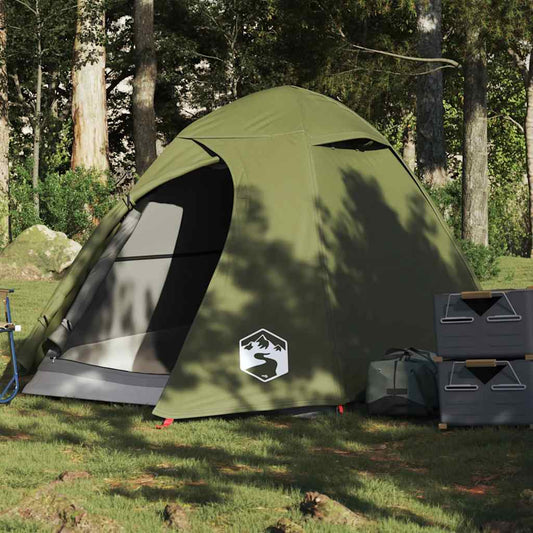 Camping Tent Dome 2-Person Olive Green Waterproof