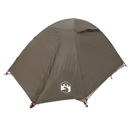 Camping Tent Dome 2-Person Brown Waterproof