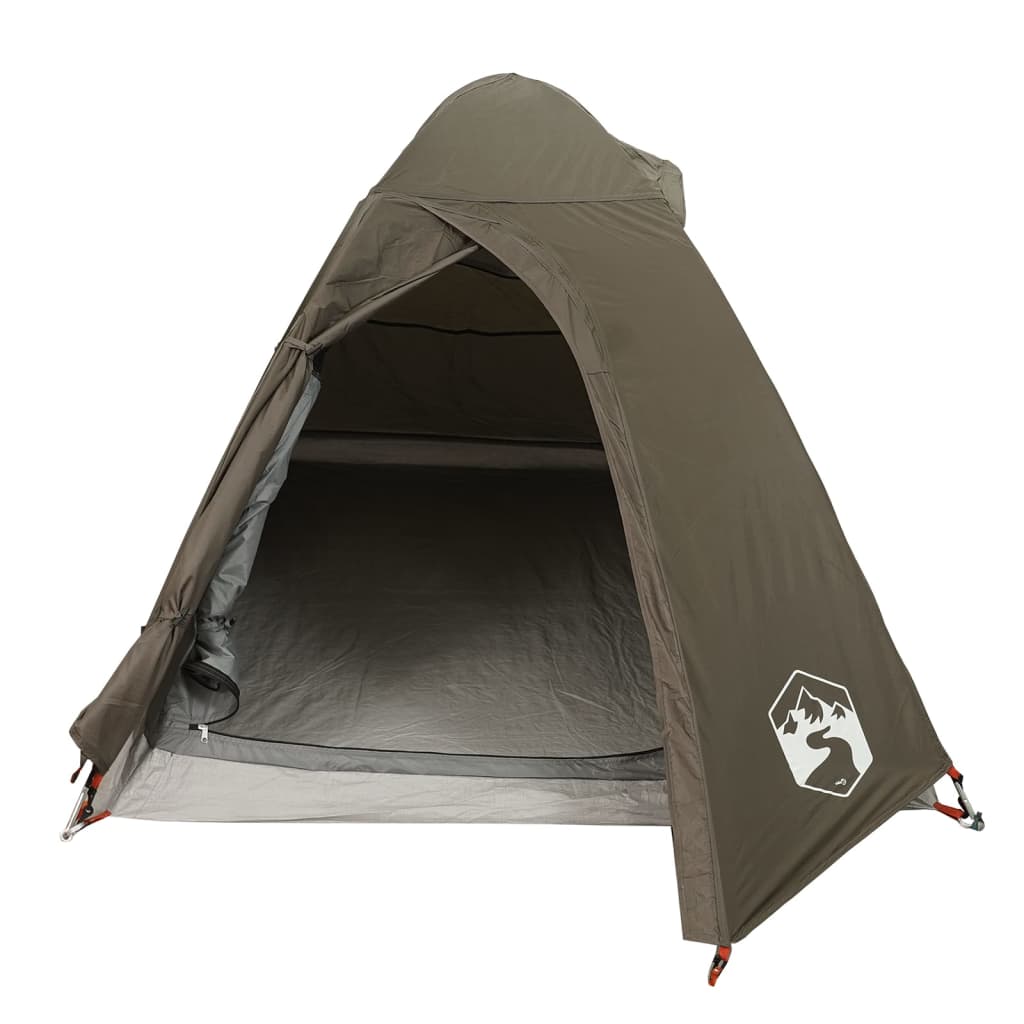 Camping Tent Dome 2-Person Brown Waterproof