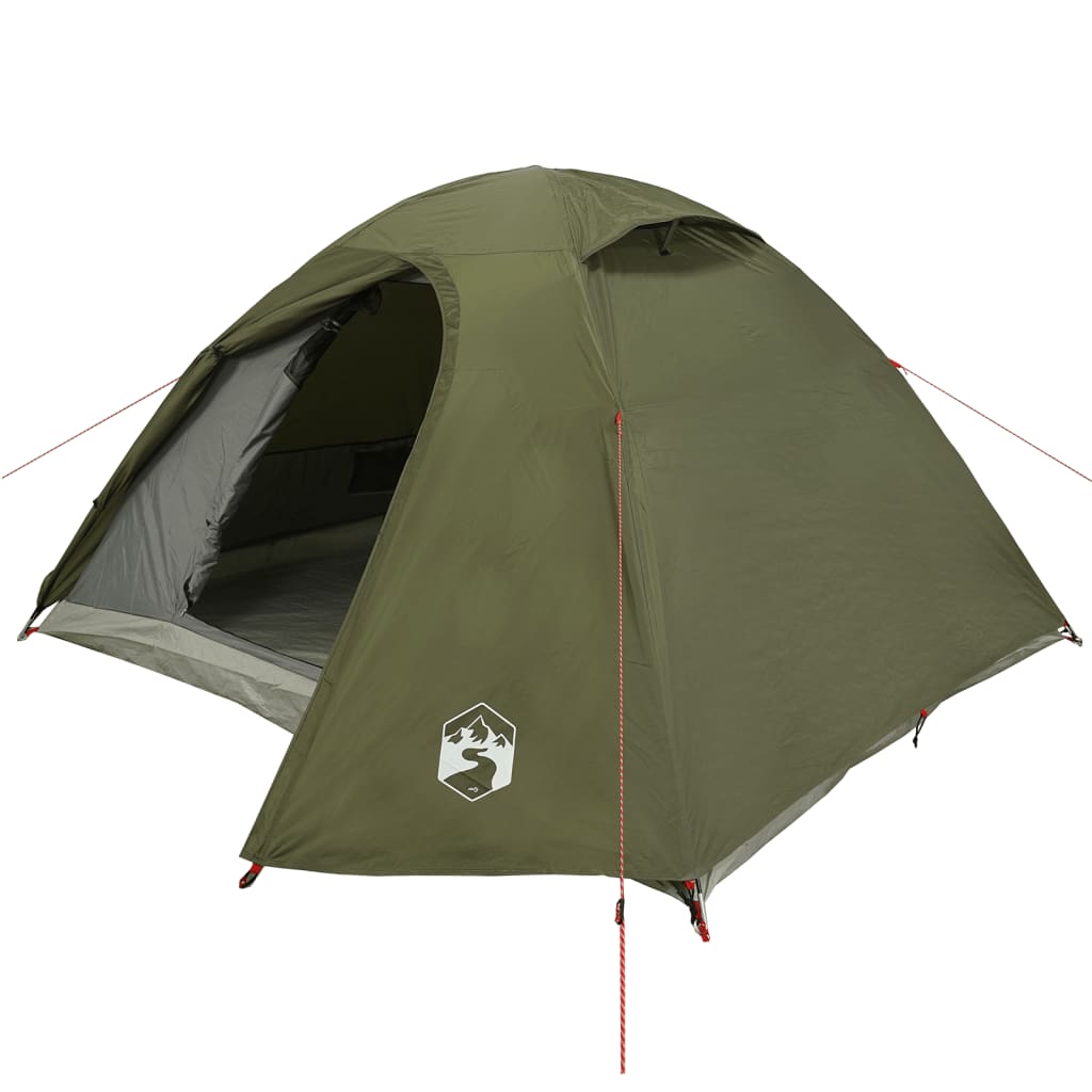 Camping Tent Dome 3-Person Olive Green Waterproof