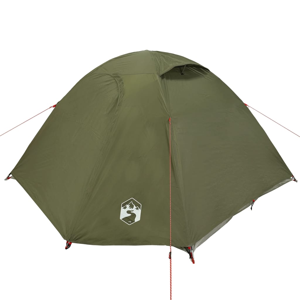 Camping Tent Dome 3-Person Olive Green Waterproof