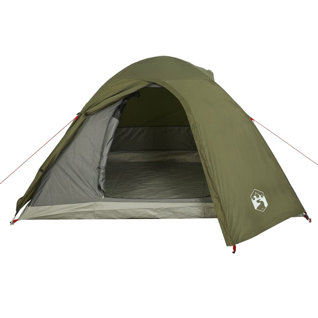 Camping Tent Dome 3-Person Olive Green Waterproof