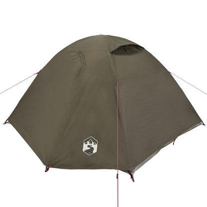 Camping Tent Dome 3-Person Brown Waterproof