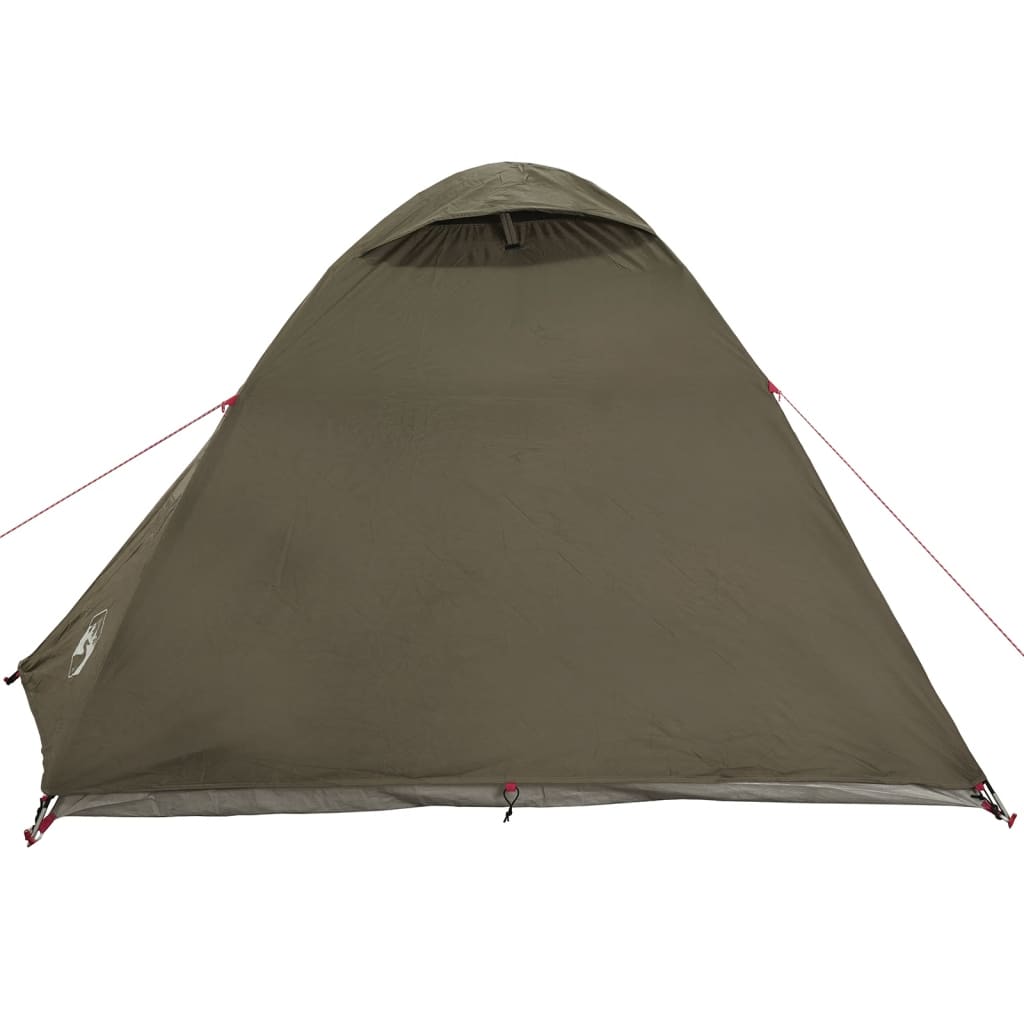 Camping Tent Dome 3-Person Brown Waterproof