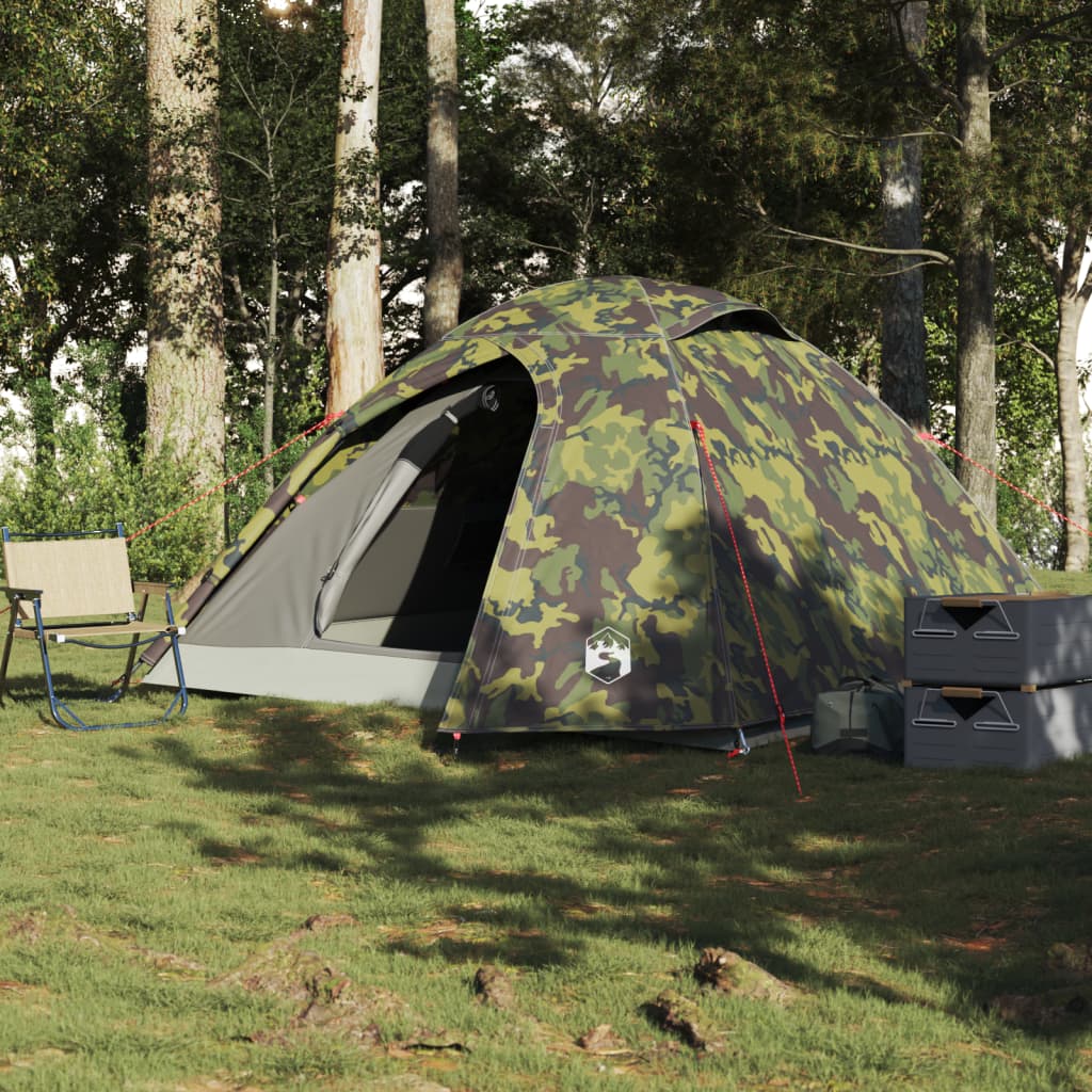 Camping Tent Dome 3-Person Camouflage Waterproof