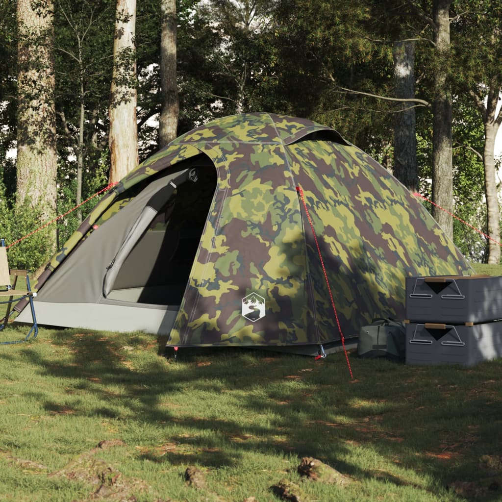 Camping Tent Dome 3-Person Camouflage Waterproof