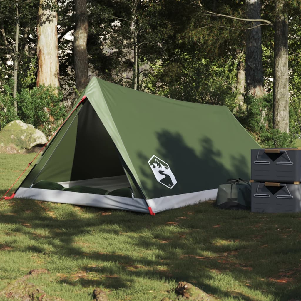 Camping Tent 2-Person Olive Green Waterproof