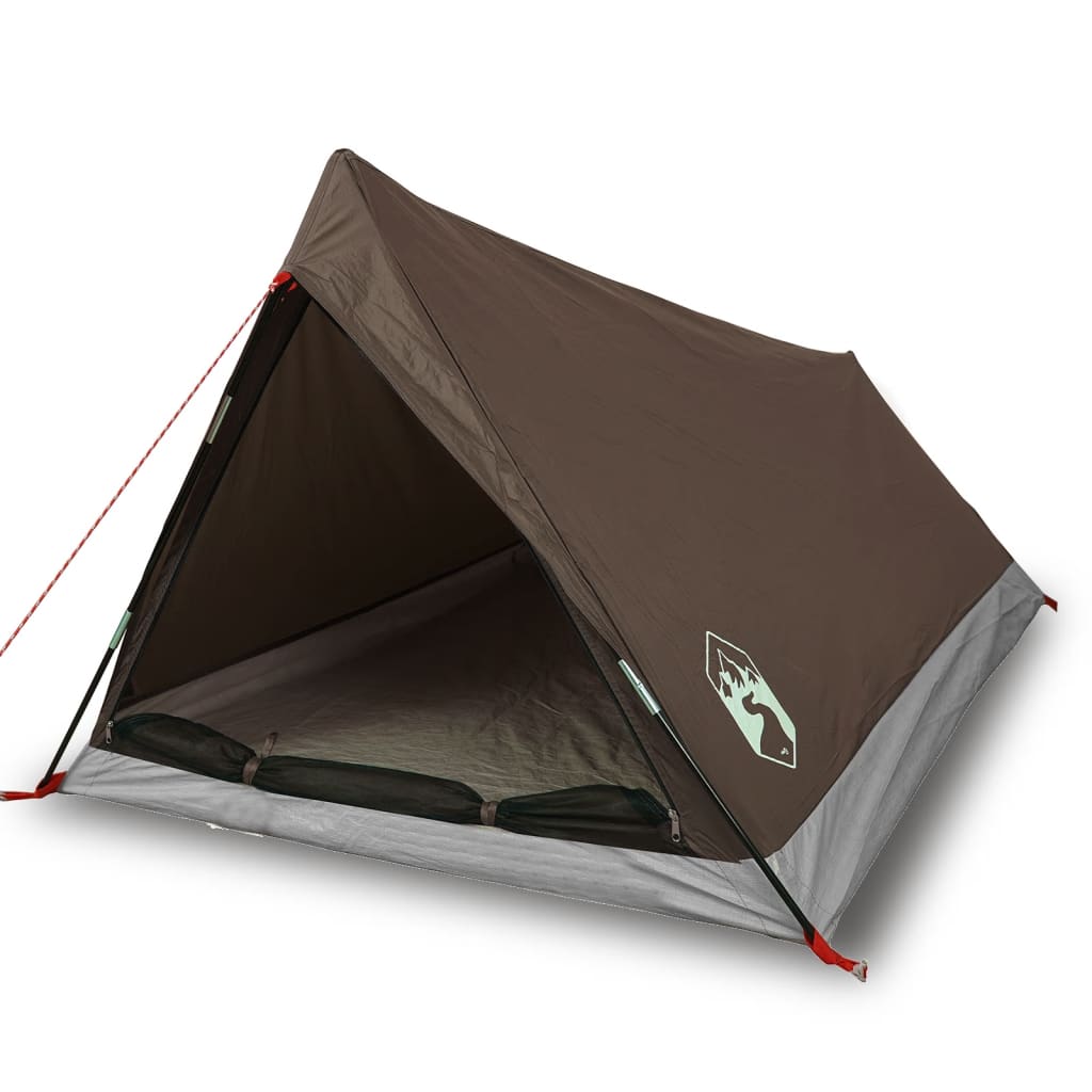 Camping Tent 2-Person Brown Waterproof