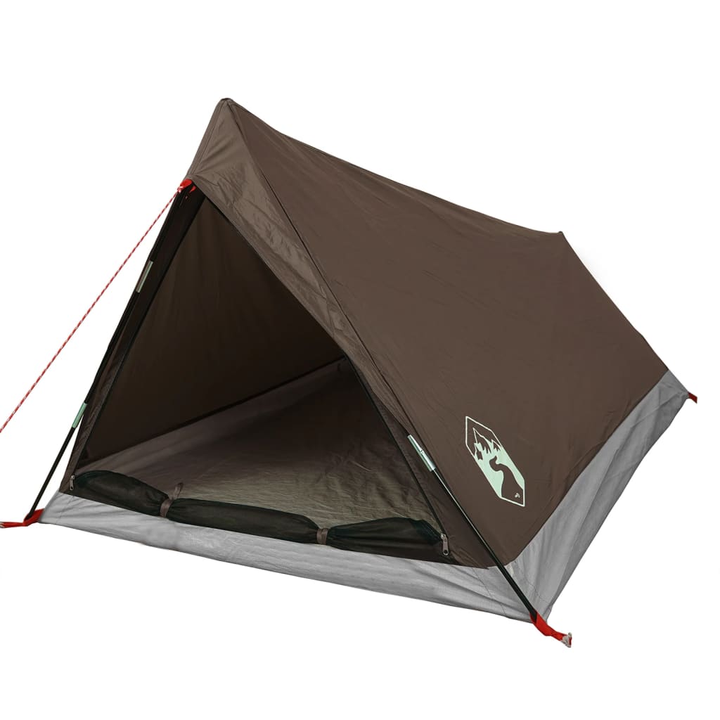 Camping Tent 2-Person Brown Waterproof