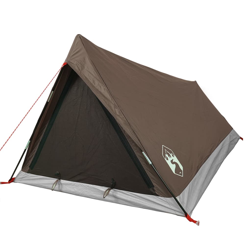 Camping Tent 2-Person Brown Waterproof