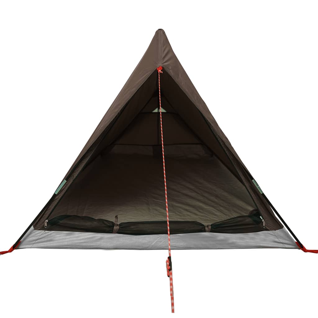 Camping Tent 2-Person Brown Waterproof