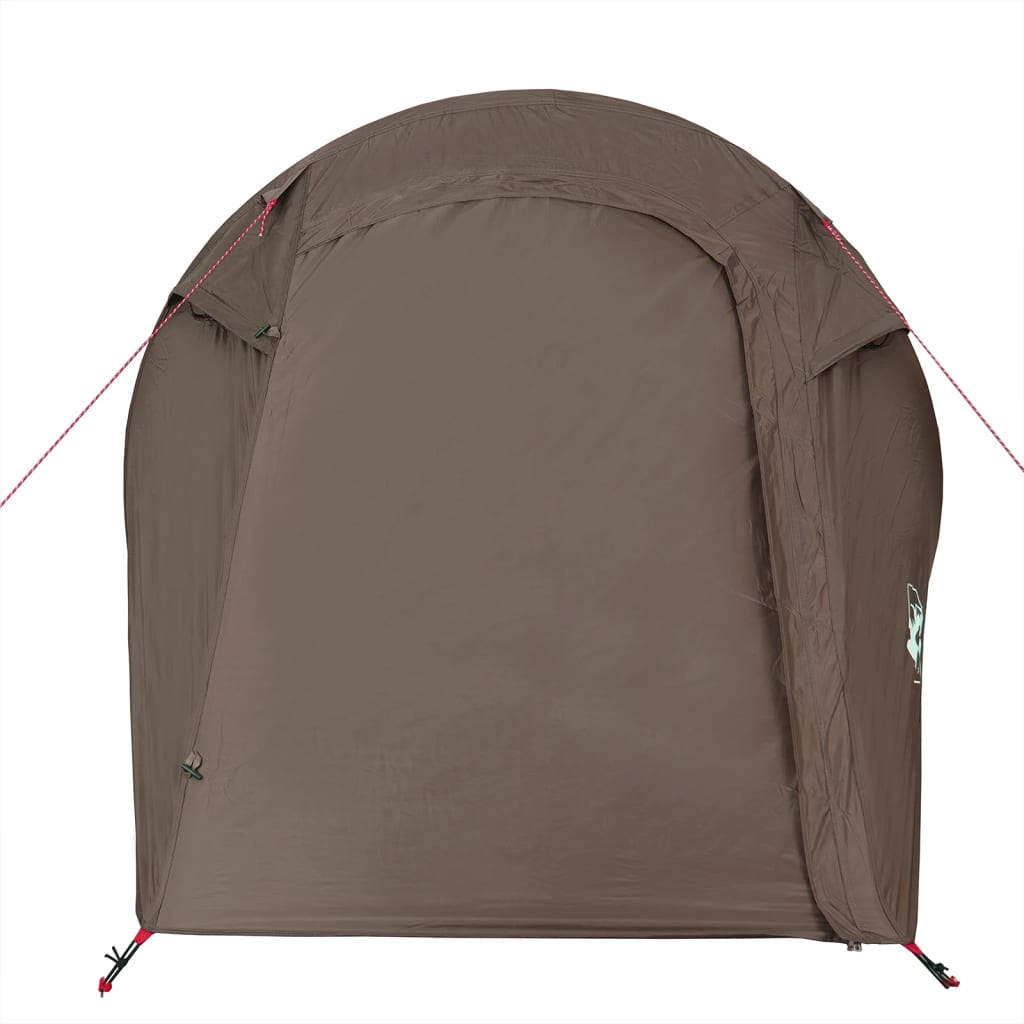 Camping Tent Tunnel 3-Person Brown Waterproof