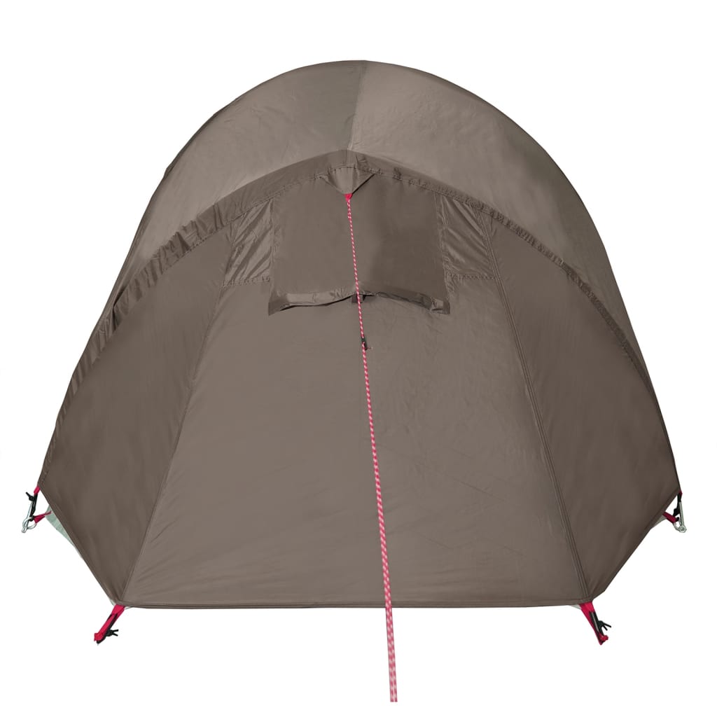 Camping Tent Tunnel 3-Person Brown Waterproof