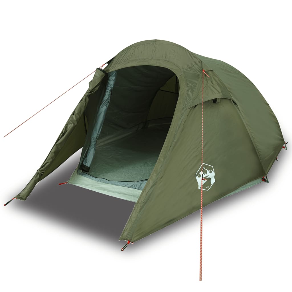 Camping Tent Tunnel 2-Person Olive Green Waterproof