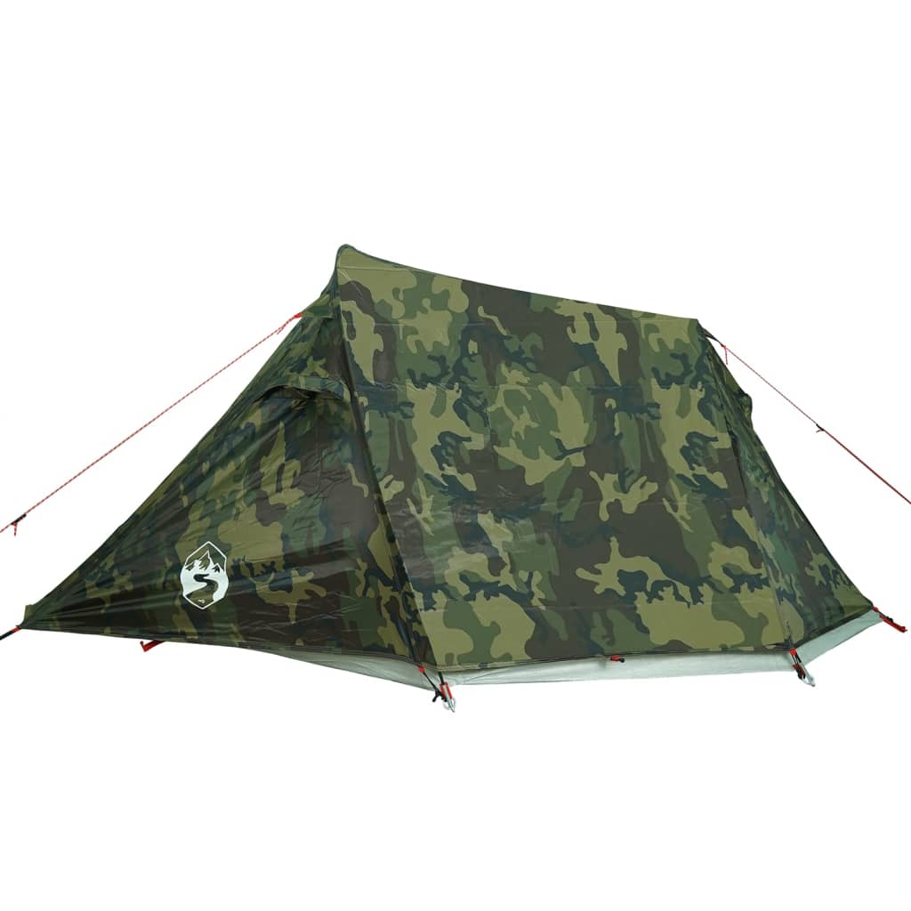 Camping Tent Tunnel 2-Person Camouflage Waterproof