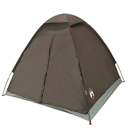 Camping Tent Dome 2-Person Brown Waterproof