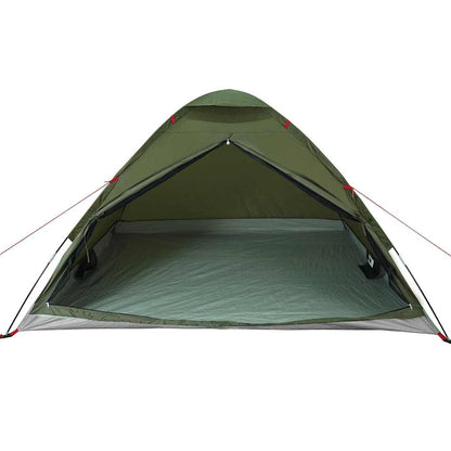 Camping Tent Dome 4-Person Olive Green Waterproof