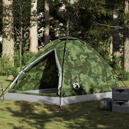 Camping Tent Dome 4-Person Camouflage Waterproof