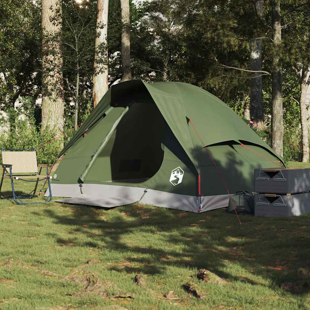 Camping Tent Dome 2-Person Olive Green Waterproof